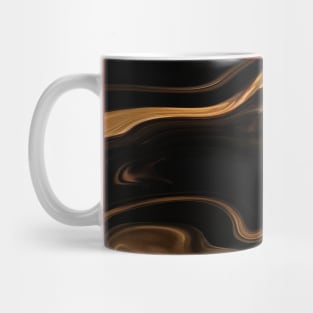 Soft Golden Flow - Digital Liquid Paint Swirls Mug